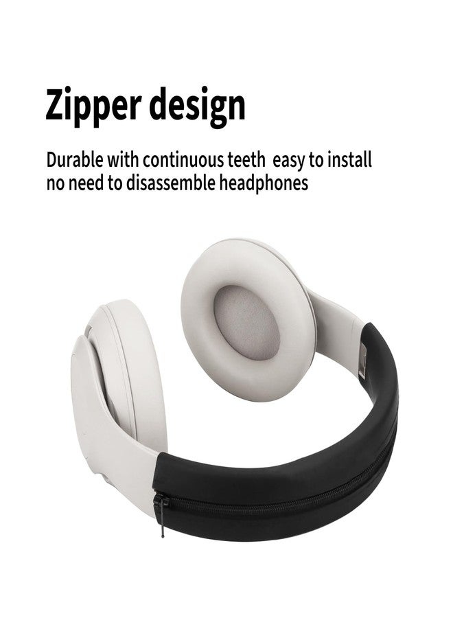 Adhiper Silicone Sweat Headband Cover for Beats Studio Pro & Studio 3 Headphones, Silicone Cover Headphone Cover Accessories for Bose QuietComfort Ultra Headphone, Washable & Sweatproof - Black - Image 5