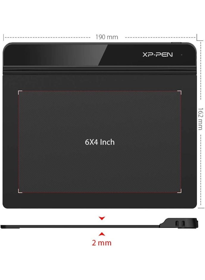 XP-PEN جهاز لوحي للرسم الرقمي XPPen StarG640، مقاس 6×4 بوصة، مزود بقلم لمس يعمل بدون بطارية، لأجهزة Mac وWindows وChromebook (للرسم/التعلم الإلكتروني/العمل عن بُعد) - Image 2