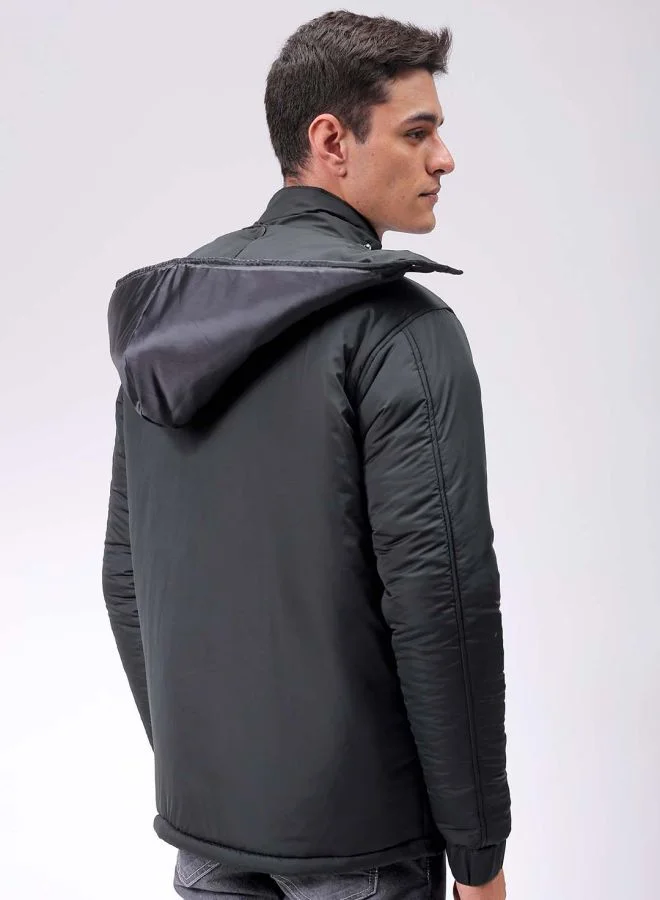 The Indian Garage Co Men Slim Fit Solid Puffer Jackets