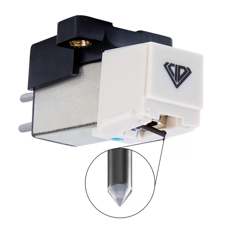 Moving Magnetic Cartridge White 3.2mV Output Level High-Quality Sound - MM Cartridge Universal Compatibility Easy Installation for Turntables Record Players Vintage Phonographs - Image 5
