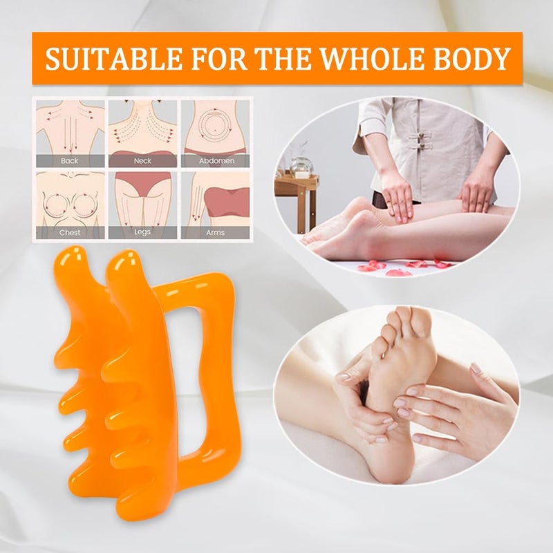KOOBOOK 1Pcs Fascia Cellulite Massager New Shape Neck Shoulder Back Resin Massager Body Massage Tool - Image 3