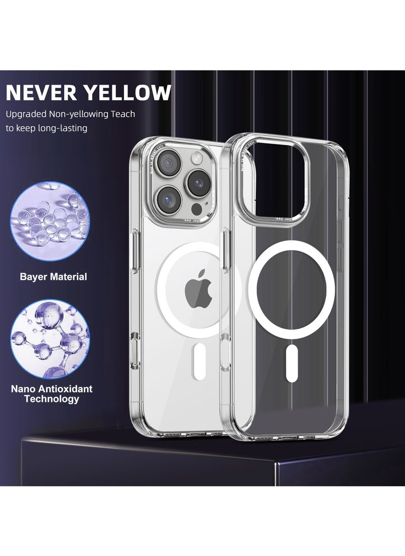 ICARLUS For Apple iPhone 16 Pro Case Compatible with MagSafe TPU+PC Anti-Scratch Cover - Transparent  - Image 1
