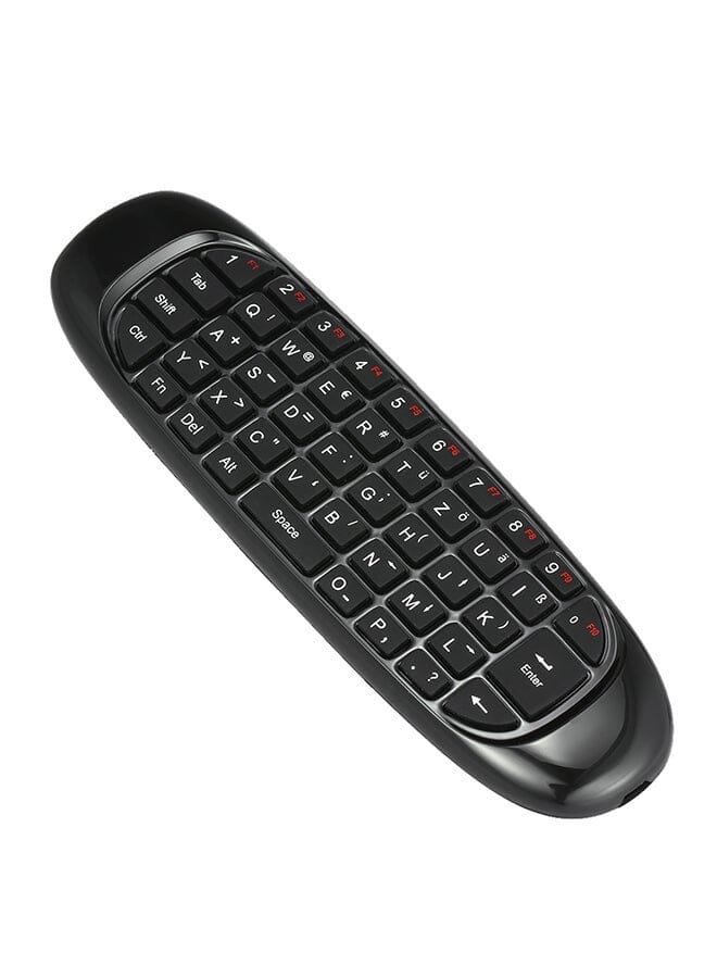 NIBEMINENT Double Sided Wireless Keyboard Remote Control For Smart Tv Black