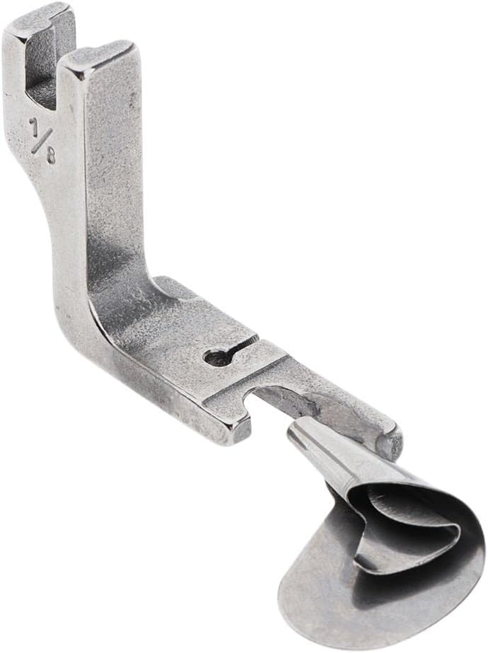 klarako Rolled Hem Presser Foot Fits for Universal Industrial Single-needle Fat Bed Sewing Machine Replacement Parts - 3mm - Image 1