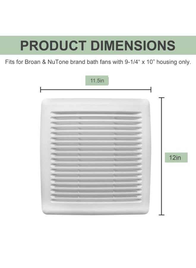 UYZO FGR300 Bathroom Grille Cover for Broan-NuTone Roomside Series Bathroom Ventilation Fan, Replacement part FGR300 - Image 2