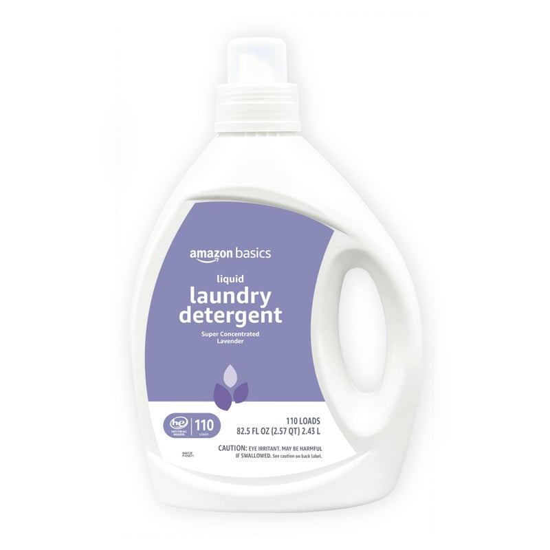 Amazon Basics Concentrated Liquid Laundry Detergent, Lavender, 110 loads, 82.5 Fl Oz (Previously Solimo) - Image 1