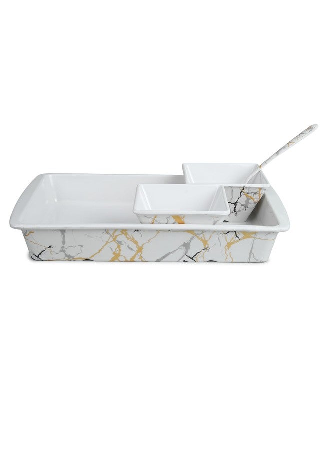 Bataniya Triple Coated 9-Piece Serving Set, a Blend of Elegance and Resilience in Melamin Craftsmanship - Image 3