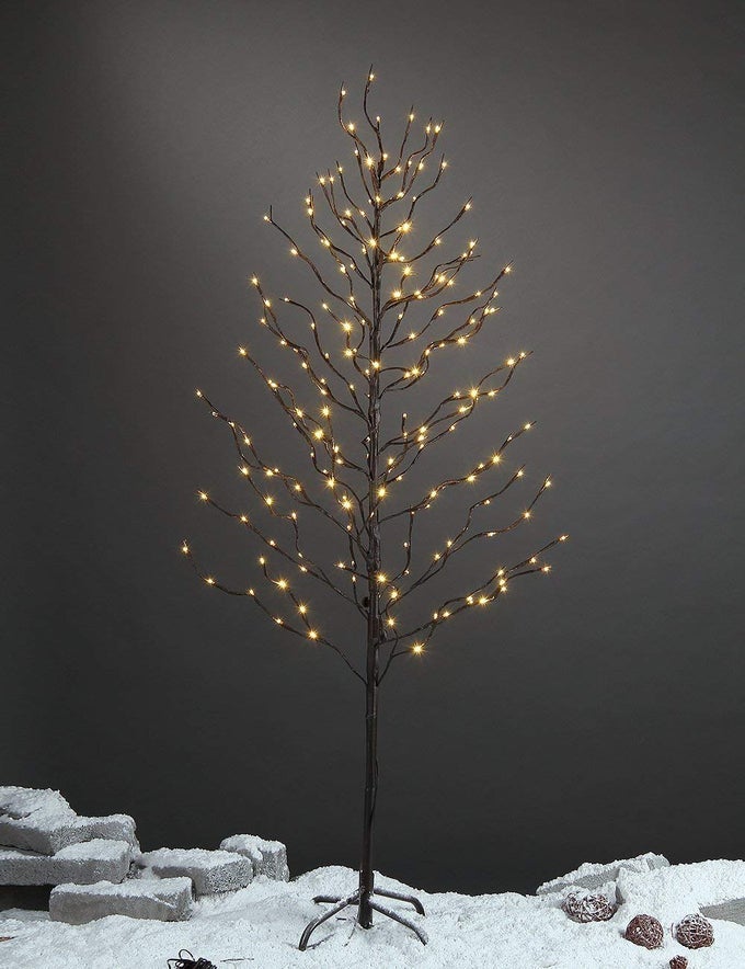 5FT 200L LIGHTED STAR LIGHT TREEWARM WHITE BROWN BRANCH DECORATION LIGHTHOMEFESTIVALPARTYCHRISTMASINDOOR AND OUTDOOR USE