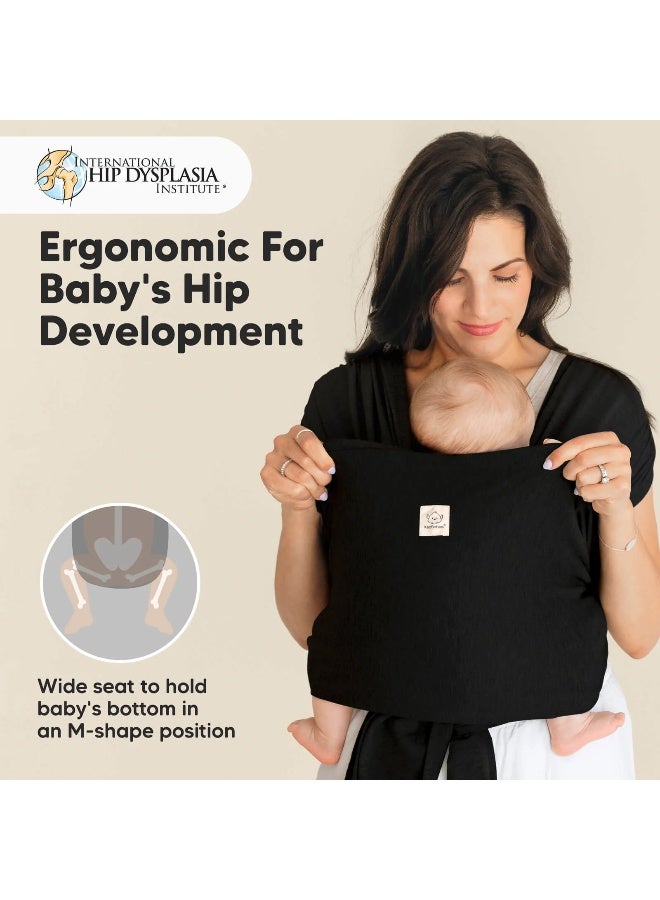 KeaBabies D-Lite Baby Wrap Carrier, Hands-Free Babywearing, Ergonomic, Trendy Black - Image 5