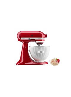Ice Cream Maker for Planetary Mixer KitchenAid, 1.9 Liters, 5KSMICM - Red