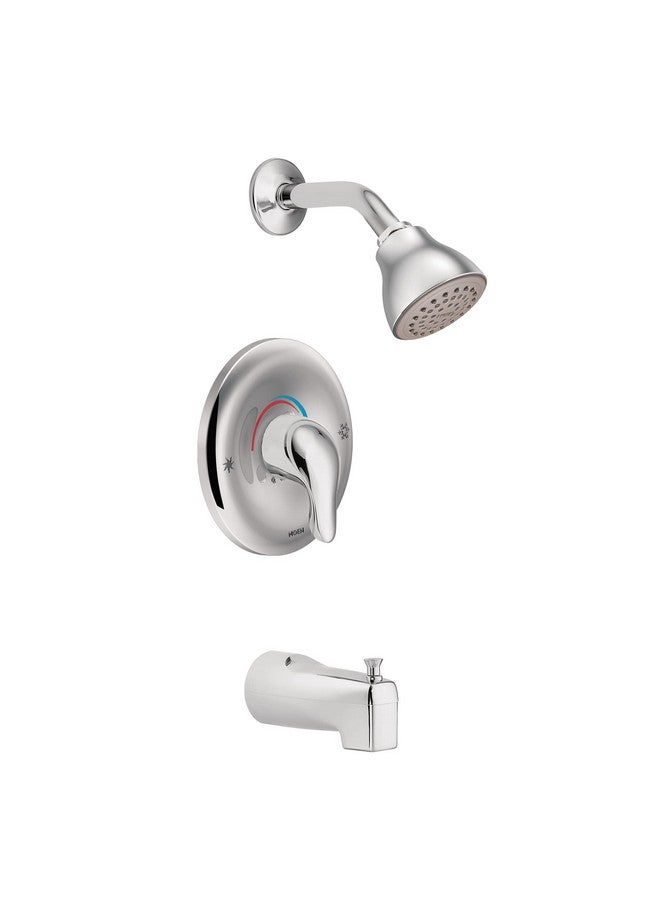 Moen Chateau Chrome Posi-Temp Bathtub Trim Kit with Shower Head, Lever Handle, and Tub Spout, TL183EP - Image 1