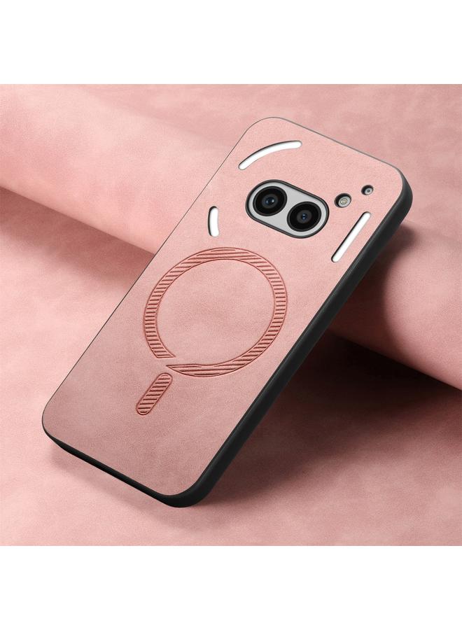 S-TOP Case For Nothing Phone 2a Solid Color Retro Magsafe PU Back Cover Phone Case - Image 2