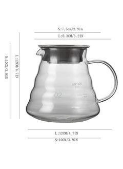 Cafe V60 Range Server Glass White 600ml  - Image 2
