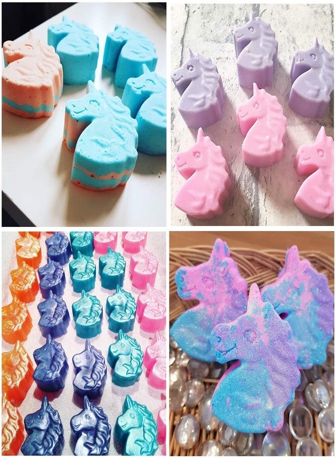 Fewo 6 Cavities Unicorn Head Cupcake Mold, Non-Stick Unicorn Shaped Silicone Mould for Party Cakes Soaps Bath Bombs Jello Shots Kids' Baking Supplies - Image 5