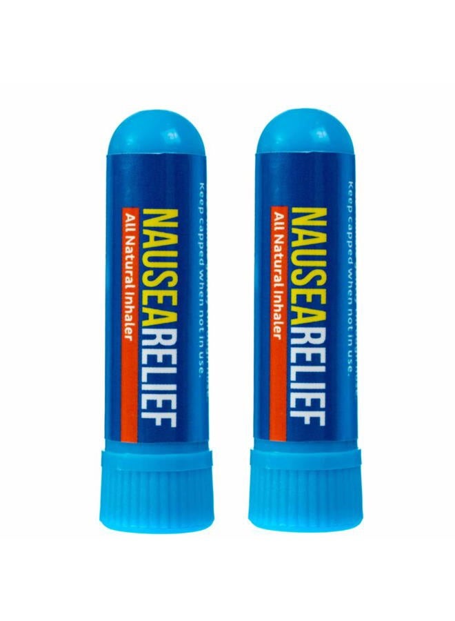 Basic Vigor Nausea Relief Inhaler 2 Pack - Motion Sickness, Chemo Queasiness, Morning Sickness, etc. - Image 1