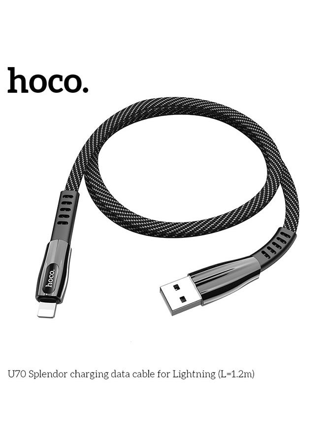 hoco. U70 Splendor charging data cable for iP  - Image 2