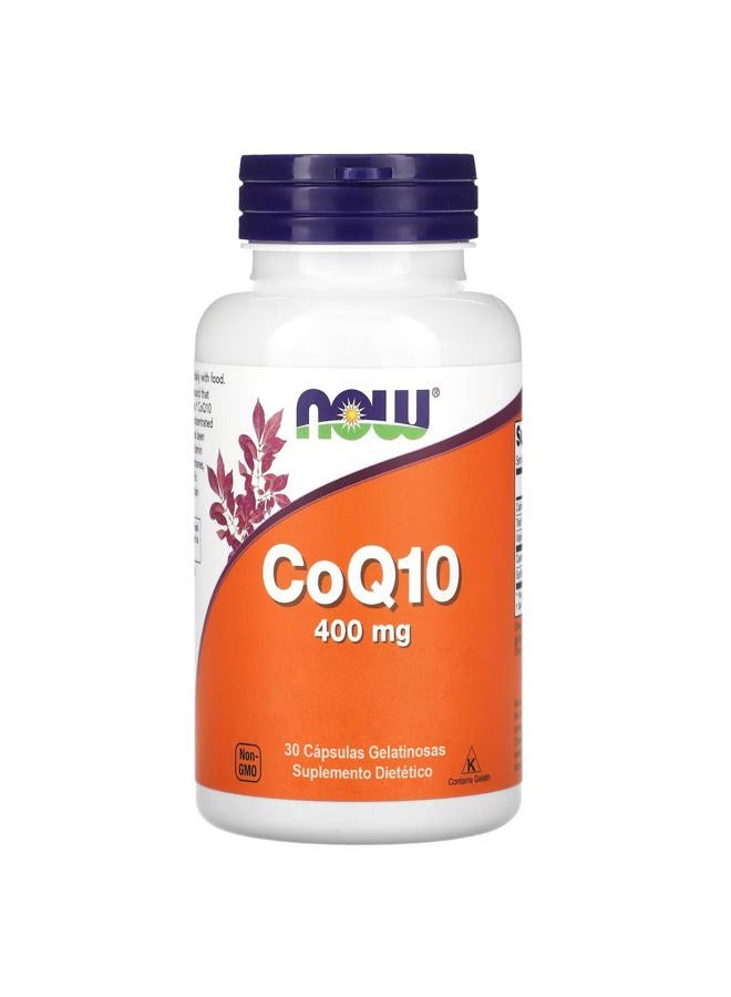 NOW Coq10 400mg, 30 Softgels - Image 1
