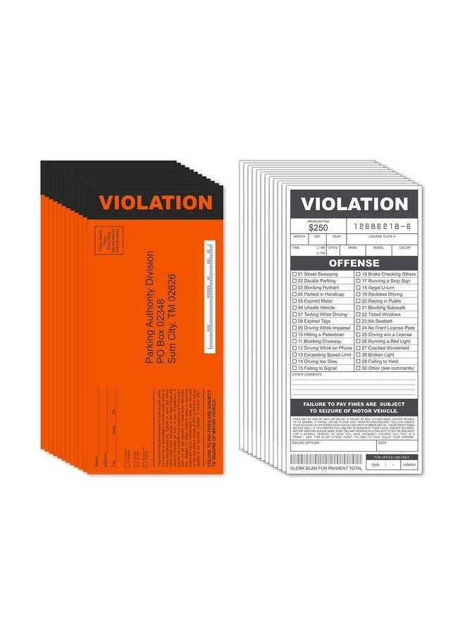Generic - Fake Parking Tickets Prank Qty 25, Joke Violation Parking, Funny Gag Pretend Police Traffic And Safety Car Citations, Kid Friendly - Image 1