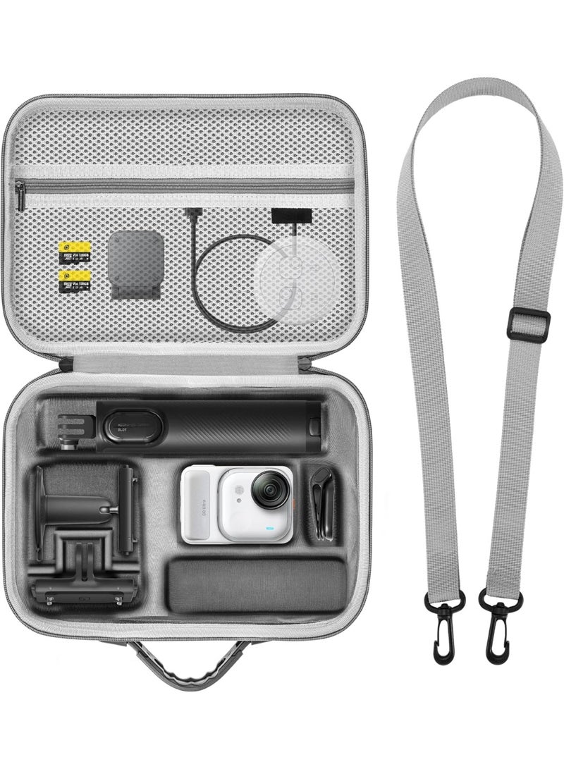 Carrying Case for Insta360 GO Ultra,Nylon Material Travel Bag Protective Case Organizer for Insta 360 GO Ultra Accessories, DIY Large Capacity for Quick Release Mount Magnetic Pendant Tripod - Image 1