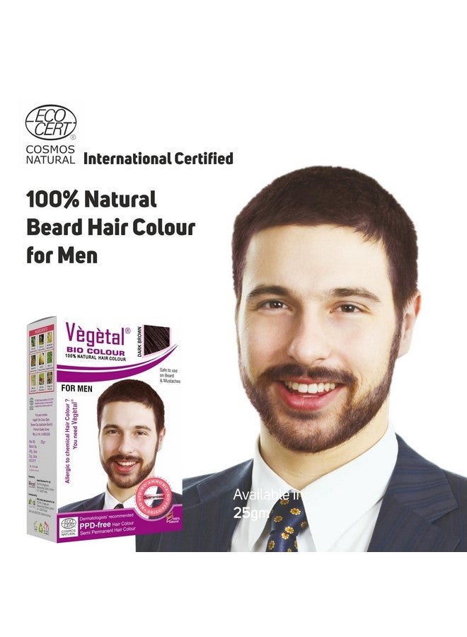Vegetal Bio Colour -25G Each | Experience Natural Dark Brown Beard Hair Color For Men | Ammonia-Free, Ppd-Free, 100% Organic, And Herbal | Safe And Effective Beard Dye| Complete Kit Included - Image 2