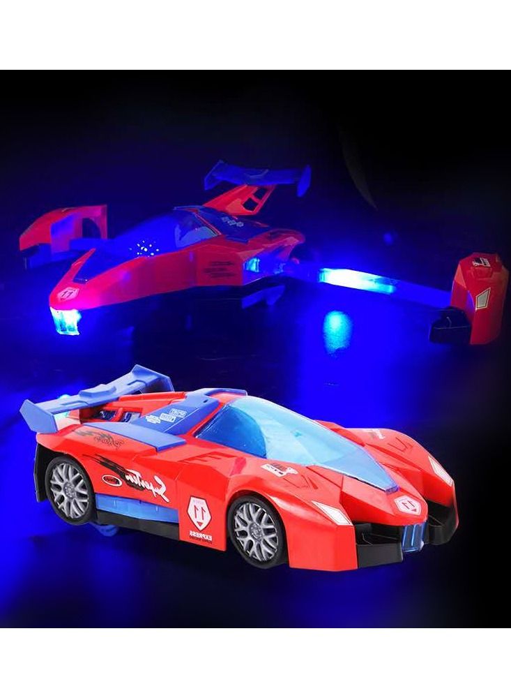 NIBEMINENT Children's Toy Car Collision Deformation with Music Light 