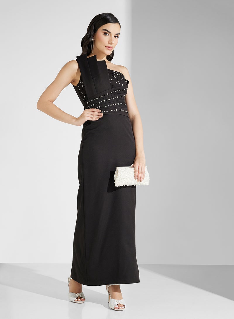 Namshi x One-Shoulder Evening Dress - Image 1