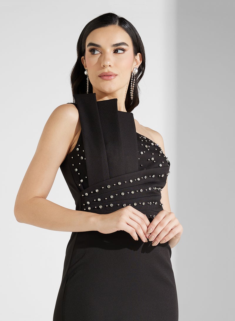 Namshi x One-Shoulder Evening Dress - Image 3