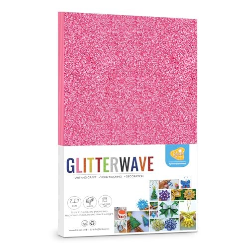 Lakeer A4 Size Glitter Foam Sheets, Sparkles Pink Colour, Pack of 10 Sheets- for Art & Craft, Decoration, Gift Wrapping, Scrapbooking etc - Image 2
