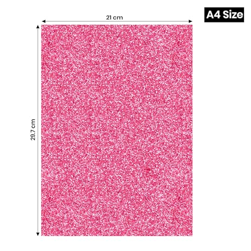Lakeer A4 Size Glitter Foam Sheets, Sparkles Pink Colour, Pack of 10 Sheets- for Art & Craft, Decoration, Gift Wrapping, Scrapbooking etc - Image 4