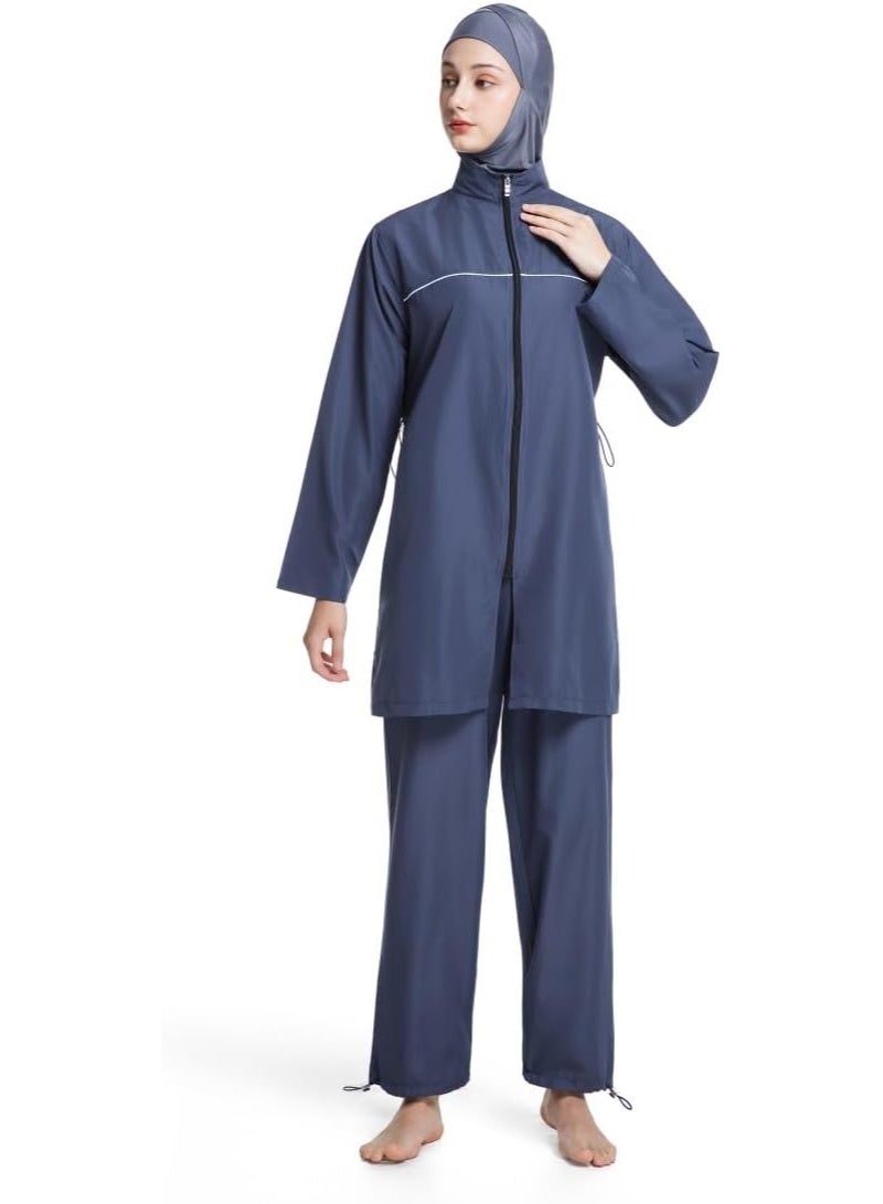 Modest Swimwear for Women, Full Coverage Burkini Set with  Hijab - Image 3
