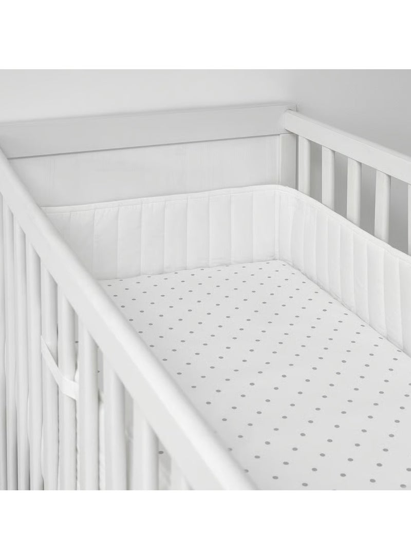 LEN Baby Bumper Pad, Soft And Thick Pad White, 60x120 cm  - Image 2
