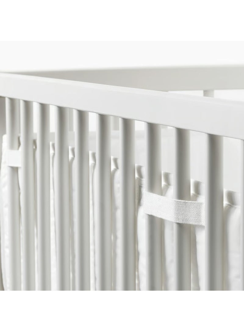 LEN Baby Bumper Pad, Soft And Thick Pad White, 60x120 cm  - Image 3
