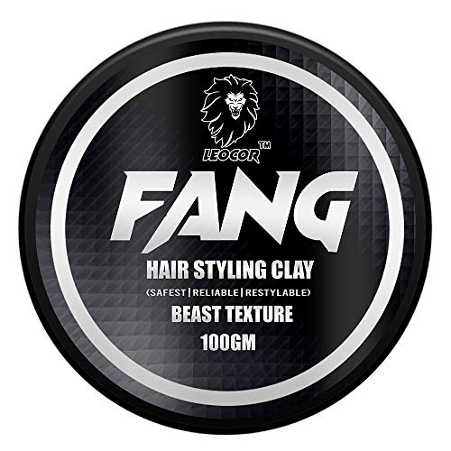 Leocor FANG Hair Styling Clay Wax for extra hold & texture | Strong hold Natural finish | Safe for hair No harmful chemicals| 100gm - Image 1