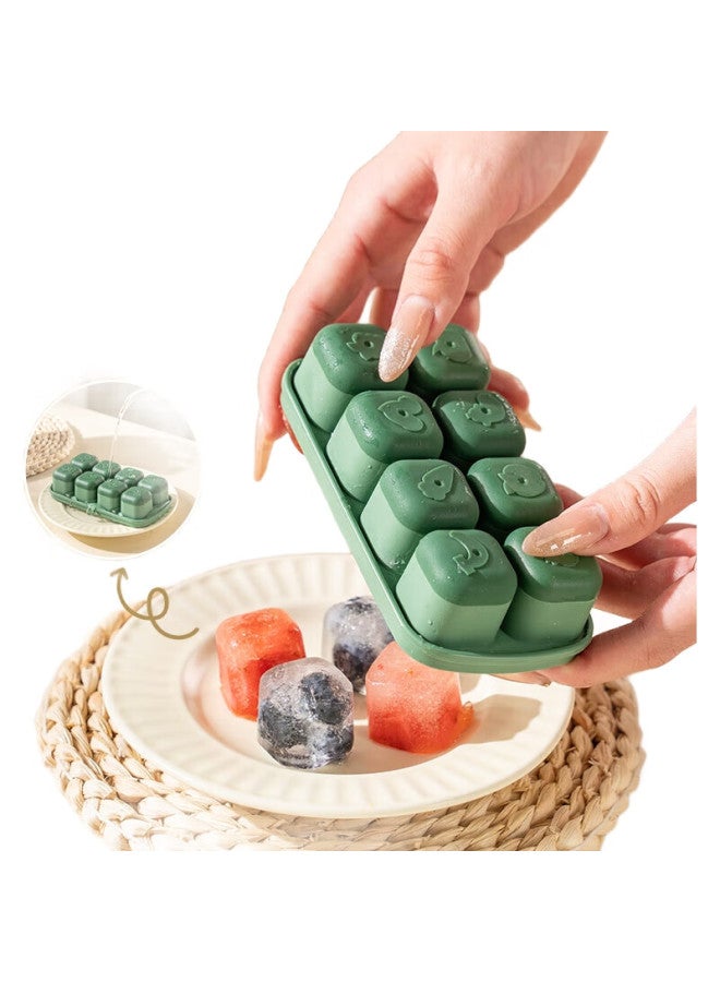 Caizhi Baby Food Tray Set, Silicone Freezer Trays For Infant Food, Green + 36 Bags, Cz6748 - Image 1