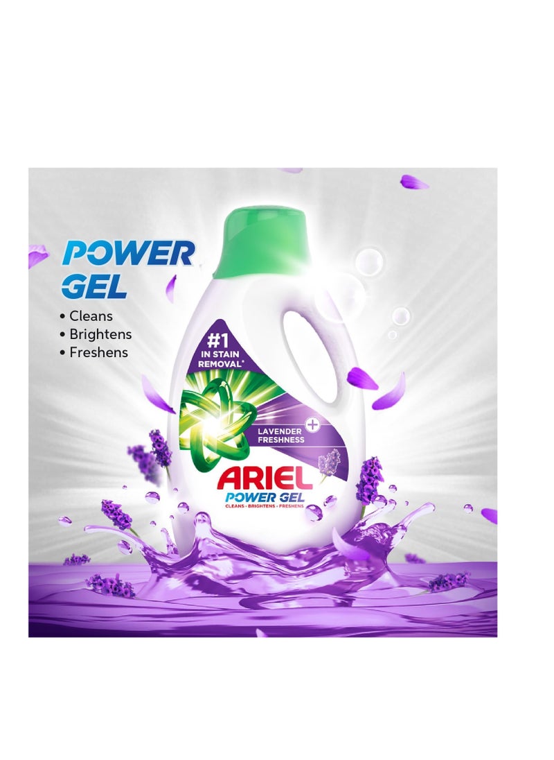 Ariel Ariel Laundry Detergent Lavender Freshness Power Gel, 1.8L Pack of 4  - Image 3