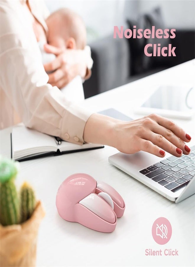 General Wireless Silent Mouse Cute Rabbit Designs 2.4G Slim Cordless Mice Opatical Mouse Wireless for Chromebook PC Laptop Notebook for Women Girl  - Image 4