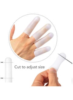 Y&D 10 Pieces Gel Finger Protector Cots Silicone Cover Cap Sleeves Support for Cracking Trigger  - Image 4
