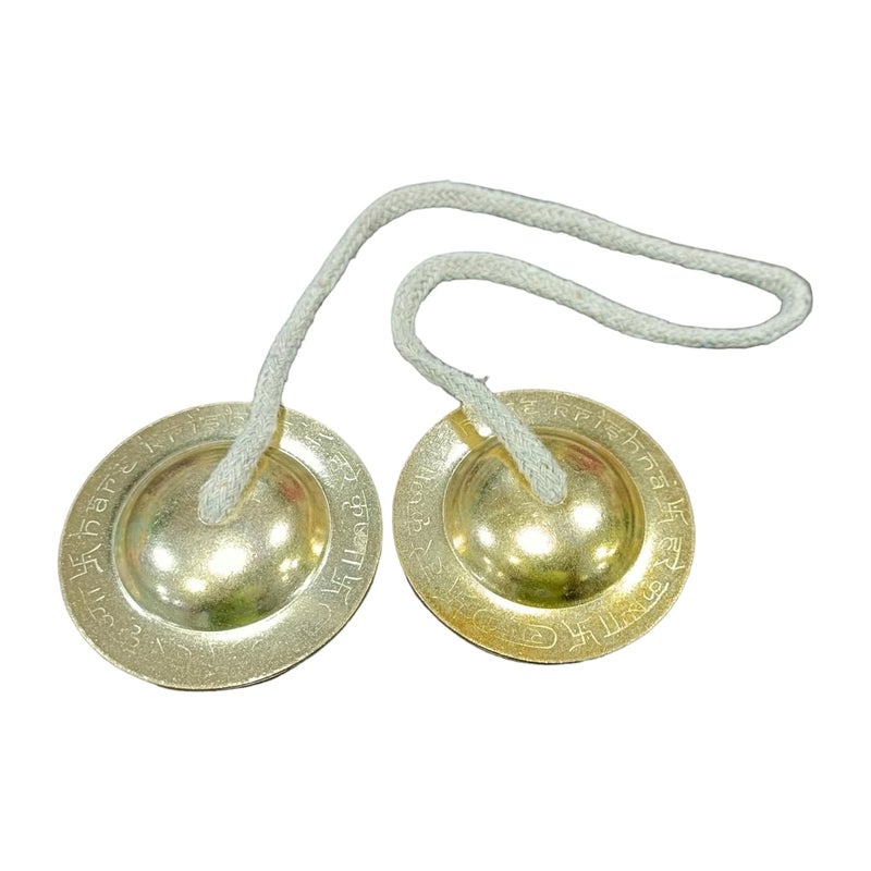 DEV SAMAGRI Manjeera For Pooja-Kirtan-Worship- kartal instrument-Hand Cymbals Manjira Pair - Indian Musical Instrument - Image 1