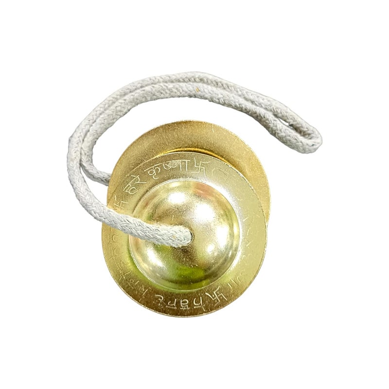 DEV SAMAGRI Manjeera For Pooja-Kirtan-Worship- kartal instrument-Hand Cymbals Manjira Pair - Indian Musical Instrument - Image 5