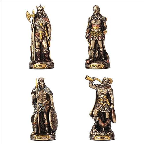 Veronese Design Norse Gods Resin Figurines Hand Painted Bronzed Statue - Image 2