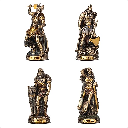 Veronese Design Norse Gods Resin Figurines Hand Painted Bronzed Statue - Image 3