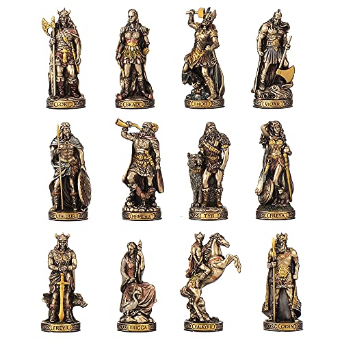 Veronese Design Norse Gods Resin Figurines Hand Painted Bronzed Statue - Image 5