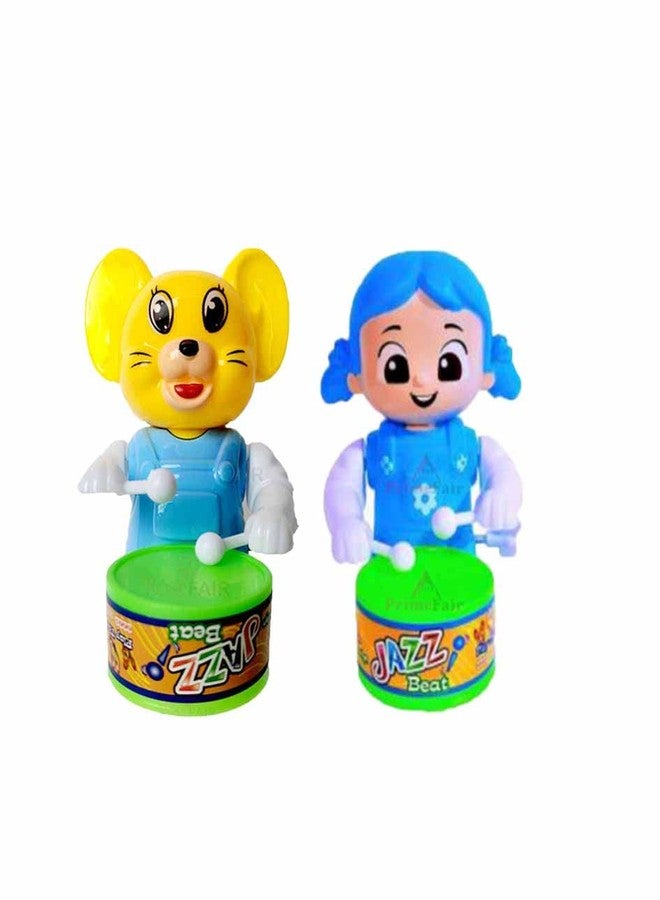 ROSEFAIR Cute Drummer Toy with Drumming and Dancing Action for Kids Baby Rattle Toys Set Toddler Kids Key-Operated Toys Kids (CAT-BLUE-CATKITTY-PAC-03) - Image 2