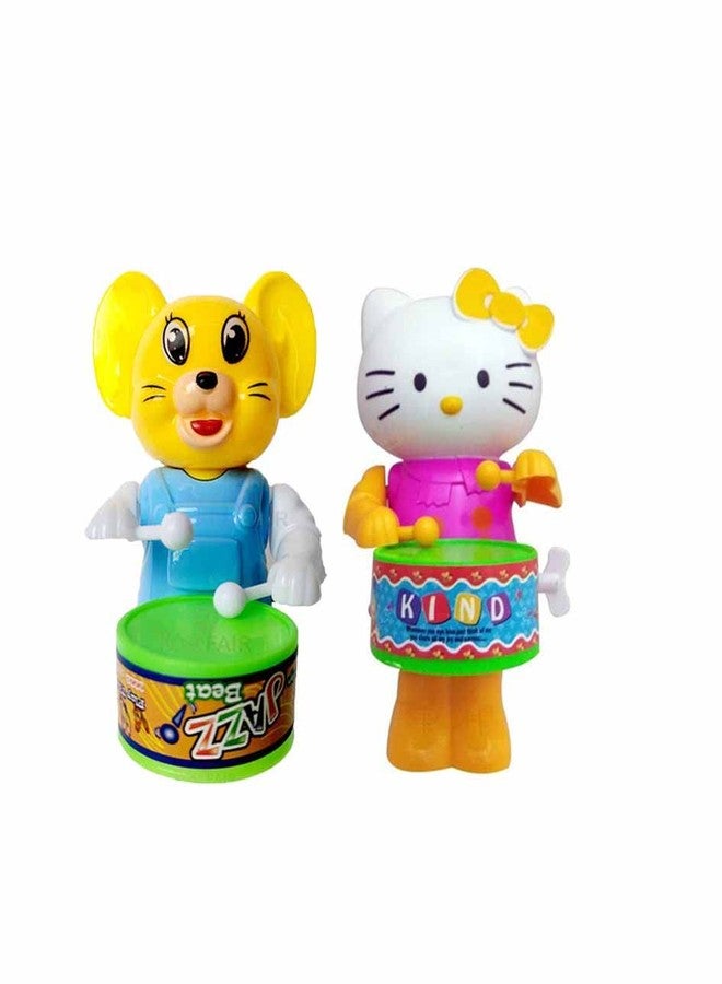 ROSEFAIR Cute Drummer Toy with Drumming and Dancing Action for Kids Baby Rattle Toys Set Toddler Kids Key-Operated Toys Kids (CAT-BLUE-CATKITTY-PAC-03) - Image 4