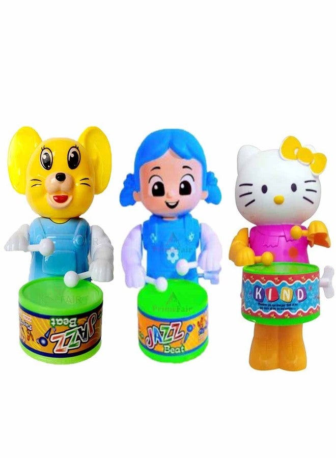 ROSEFAIR Cute Drummer Toy with Drumming and Dancing Action for Kids Baby Rattle Toys Set Toddler Kids Key-Operated Toys Kids (CAT-BLUE-CATKITTY-PAC-03) - Image 1
