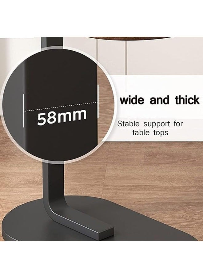 عربست على شكل طاولة جانبية طاولة القهوة نهاية الجدول تحت أريكة غرفة المعيشة الجدول وجبة خفيفة حامل الكمبيوتر المحمول إطار معدني مستقر لغرفة نوم مكتب أريكة سرير طاولة جانبية سهلة التجميع (أبيض) - Image 4