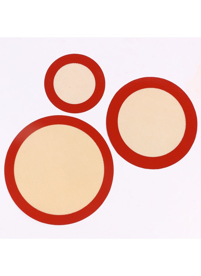 Generic - Sko Round High Temperature Resistant Air Fryer Silicone Baking Mat Non-stick Baking Mat Oven Mat Baking Tray Wholesale-Size:SK-D0148#S 13cm - Image 1
