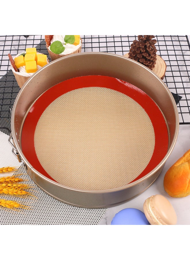 Generic - Sko Round High Temperature Resistant Air Fryer Silicone Baking Mat Non-stick Baking Mat Oven Mat Baking Tray Wholesale-Size:SK-D0148#S 13cm - Image 1