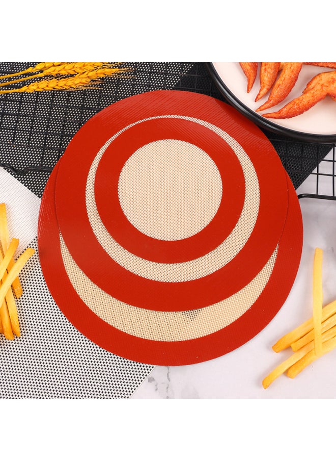 Generic - Sko Round High Temperature Resistant Air Fryer Silicone Baking Mat Non-stick Baking Mat Oven Mat Baking Tray Wholesale-Size:SK-D0148#S 13cm - Image 1