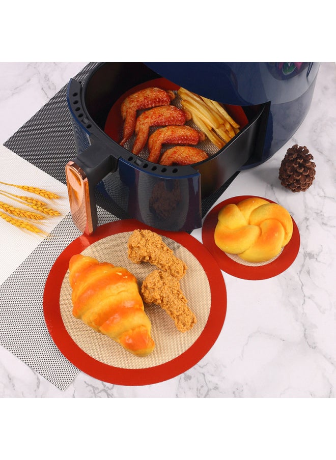 Generic - Sko Round High Temperature Resistant Air Fryer Silicone Baking Mat Non-stick Baking Mat Oven Mat Baking Tray Wholesale-Size:SK-D0148#S 13cm - Image 1